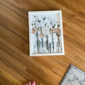 Floral Art Print in White Frame